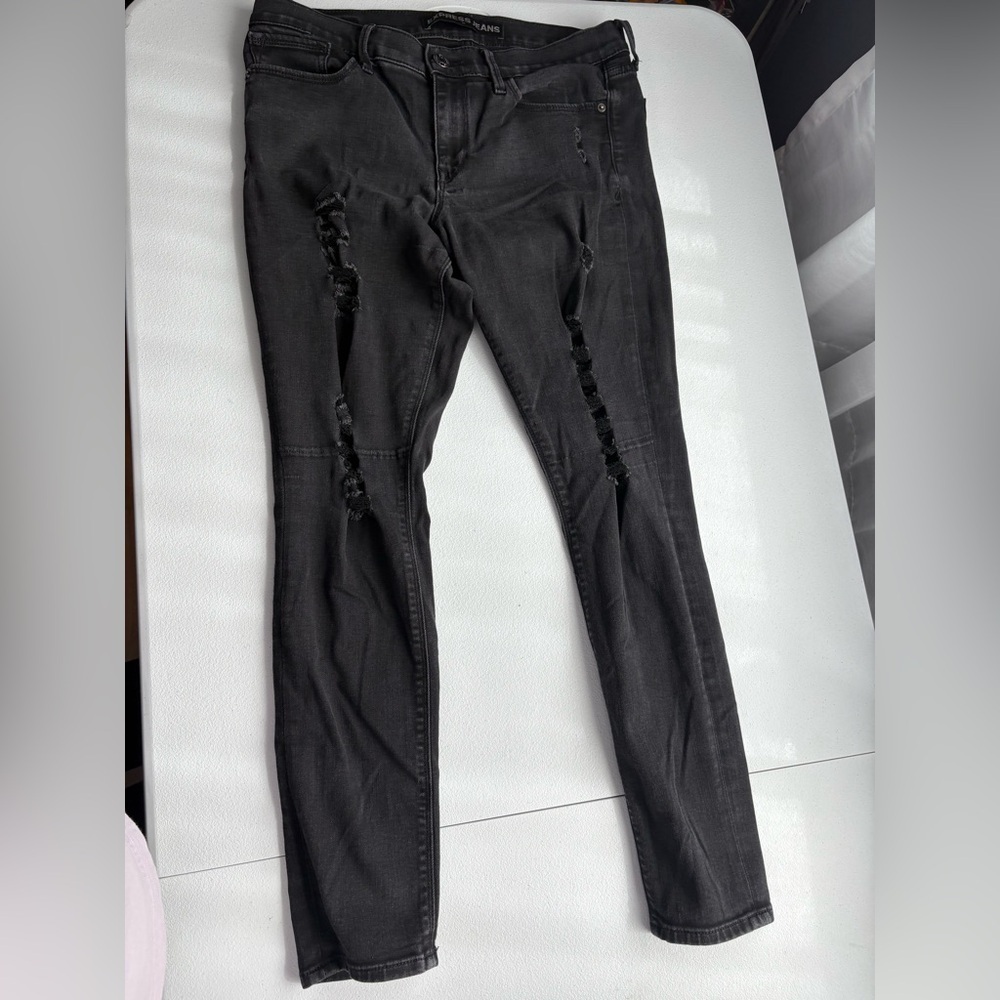 Express Black Skinny Jeans Sleek Fit‎